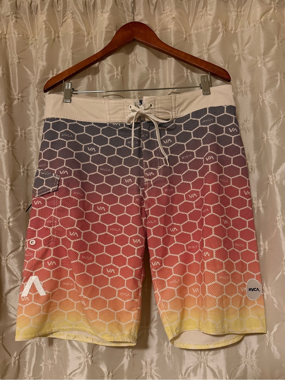 RVCA Men's The Swarm Hexagon Board Shorts Swim Trunks